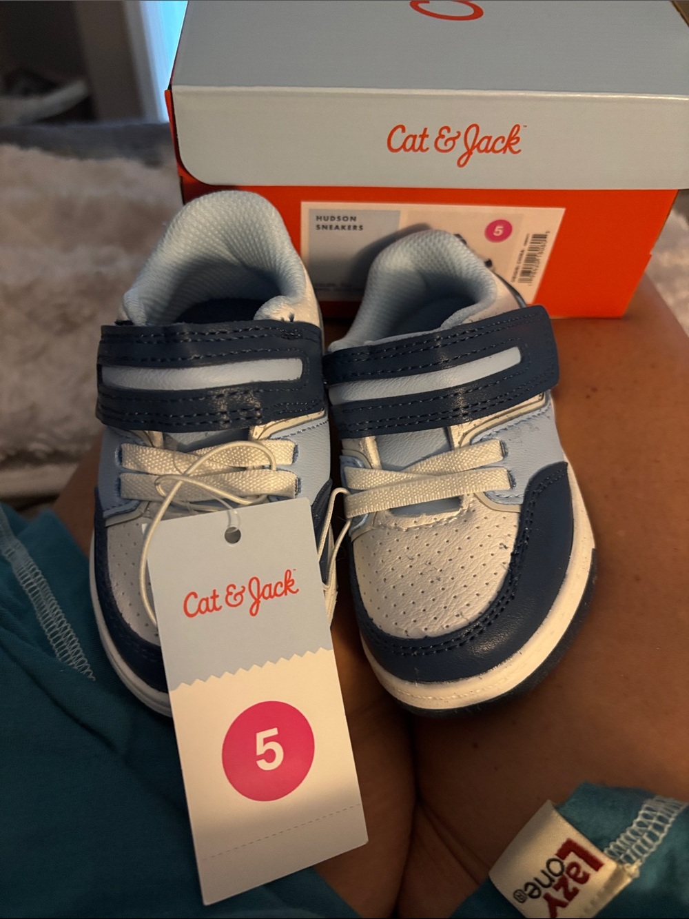 Cat & Jack Light Blue and Navy Toddler Sneakers